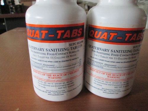 2- 100 CT. SYSCO QUATERNARY SANITIZING TABLETS QUANT TABS