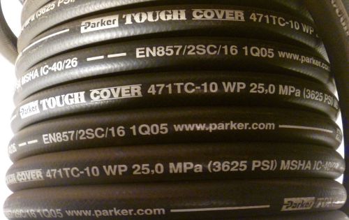 Parker hydraulic hose 50&#039; x 5/8&#034; 471tc-10 3625 psi bulk lot tough cover 16mm new for sale