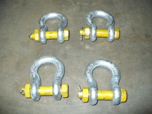 Clevis 3/4&#034; with pin and nut. Working load limit 4-3/4 ton. LOT OF 4. Free ship.