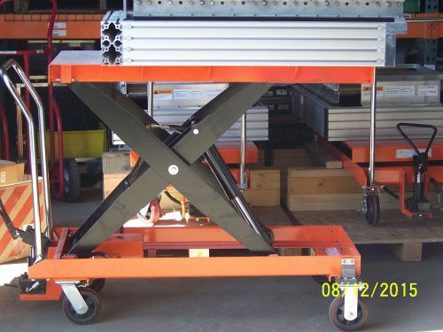 Bolton hydraulic lift table 2200lb tf100d / 1300lb cart-23-15-m roller top for sale