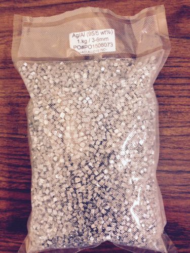 Silver-Aluminum evaporation pellets,  Ag/Al 95/5 wt%, 99.99% pure, 100g