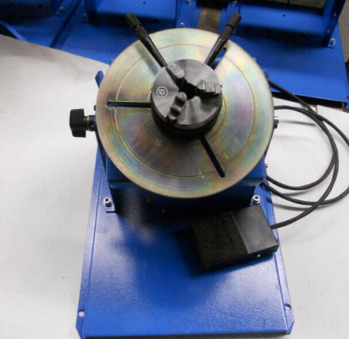 New 2~10rpm 10kg light duty welding positioner turntable with 65mm 3 jaw chuck for sale