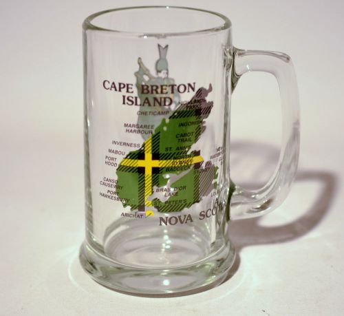 Cape Breton Island Nova Scotia Collectible Glass Beer Mug