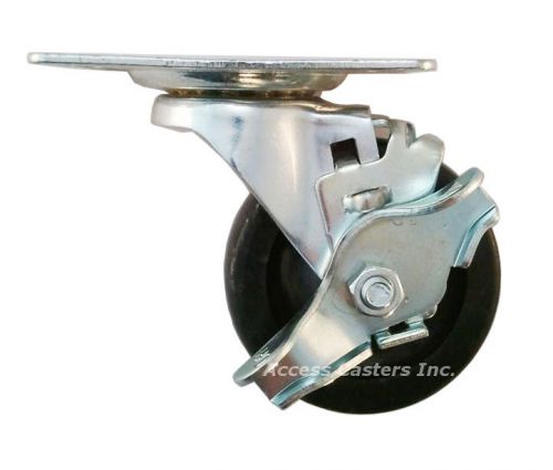 3PDLSSB 3&#034; Swivel Plate Caster with Brake for Delfield, 90 lbs Capacity