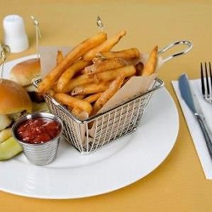 Stainless mini individual serving fry basket serving basket for sale