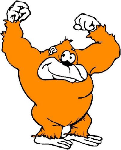 30 Custom Orange Happy Ape Personalized Address Labels