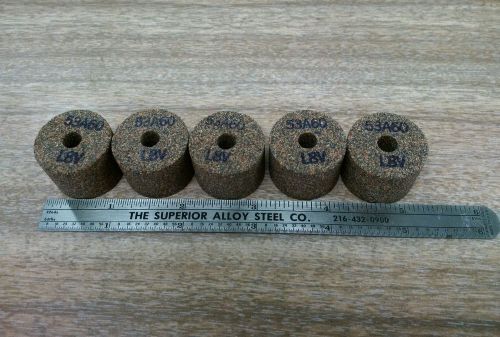 5 Norton Abrasive Alundum Grinding Wheels  1&#039;&#039; x 3/4&#039;&#039; x 1/4&#039;&#039;  53A60-L8V