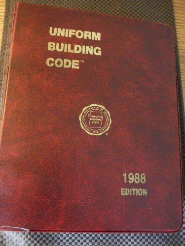 1988 Uniform Building Code (binder) &amp; Analysis of Revisions (pamphlet-2 copies)
