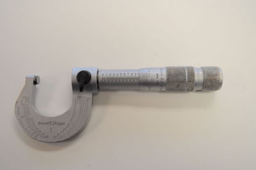 Brown &amp; Sharpe 0-1&#034; Mechanical Micrometer .0001 Outside