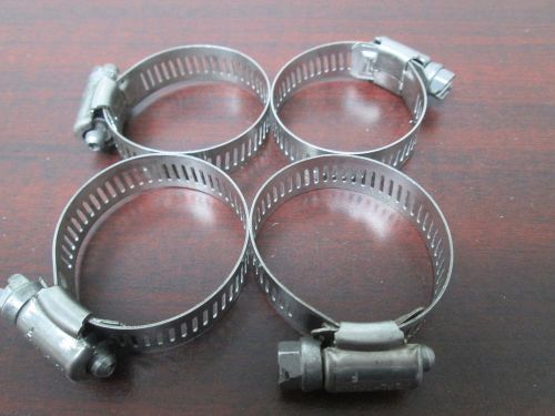 4 ea. adjustable stainless steel pipe hose 19 mm to 44 mm size &#034;20&#034; clamp new for sale