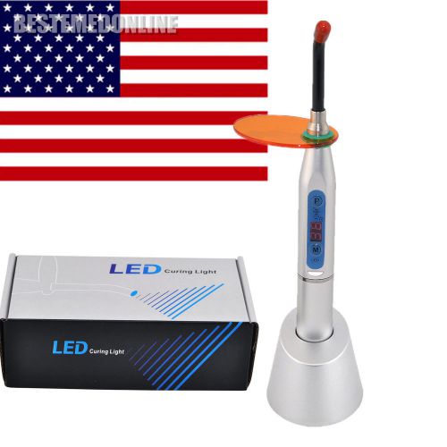 @A 12mm optical fiber tip LED Wireless Cordless dental Curing Light Lamp 1500mW
