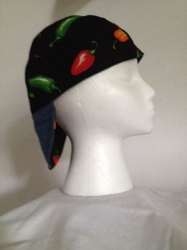 Welder cap! with green peppers  w jean liner for sale