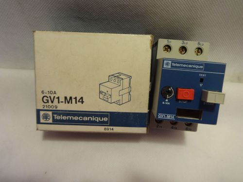 NEW IN BOX  TELEMECANIQUE GV1-M14 MOTOR CIRCUIT BREAKER-PROTECTOR 6-10A