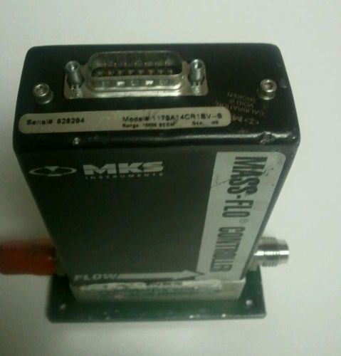 Mks 1179a mass flow controller mfc 1/4&#034; vcr range 10000 sccm gas h2 stock 2001 for sale