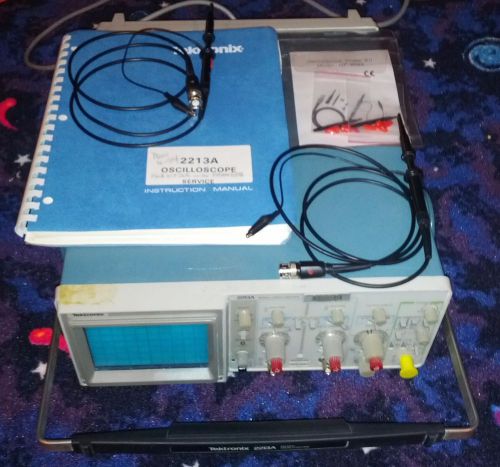 Tektronix, Tek 2213A Scope W/manuals, 2 60MHz probes, cord and FREE SHIPPING