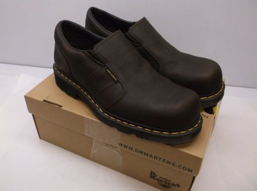 New dr. martens r12981201 work boots 11 medium slip on brown (g29a) for sale