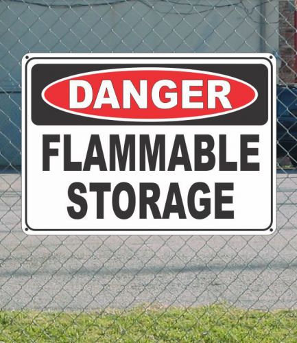 Danger flammable storage - osha safety sign 10&#034; x 14&#034; for sale
