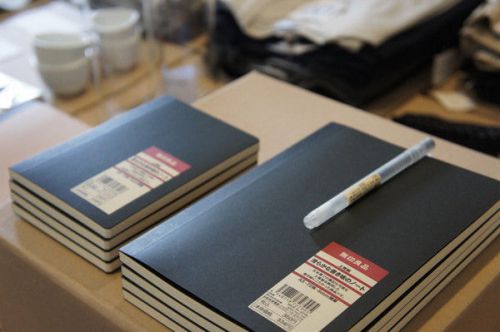 MUJI CHARCOAL NOTEBOOK LINED A5 CARD COVER 72 PAGES MADE IN JAPAN BACK TO SCHOOL