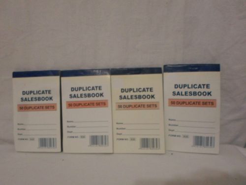 Lot of 4 Duplicate Salesbooks 50 Duplicate Sets in each Book