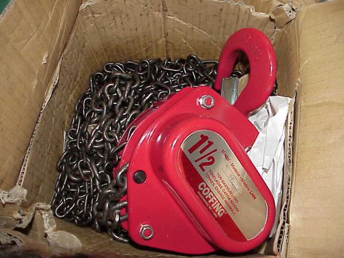 COFFING 08923W  HOIST , CHAIN ,  1 1/2T, Lift20Ft , MANUAL