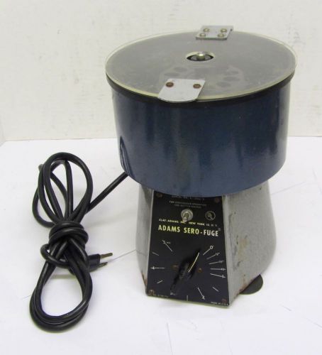 Clay adams sero-fuge centrifuge laboratory bench top table tested 55737 for sale