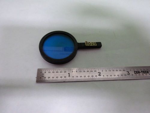 MICROSCOPE PART LEITZ GERMANY BLUE FILTER BG23 OPTICS AS IS BIN#Y6-E-09