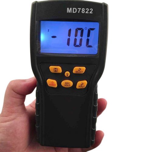 Portable digital lcd moisture &amp; temperature humidity meter detector tester f5 for sale