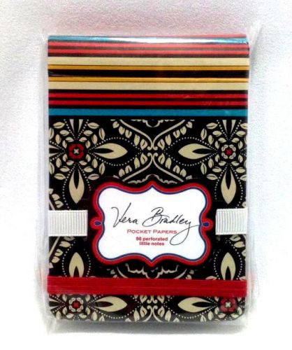 Vera Bradley Barcelona Pocket Papers Spiral Note Pad School New Sealed Black
