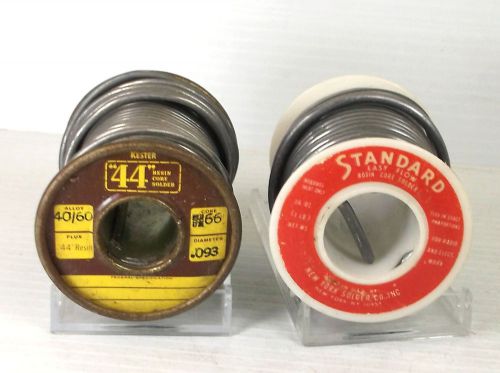 Spools of Rosin Core Solder Kester  44 .093 Inch and New York Solder .125