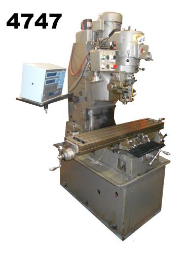 Bridgeport type mill – used rb-1 (first) dro &amp; power feed – inv #4747 for sale
