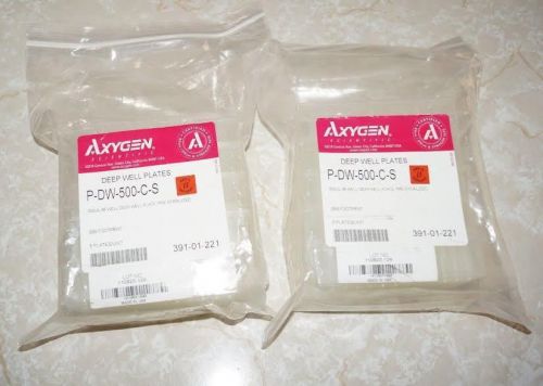 NEW Lot of 2 AXYGEN SCIENTIFIC P-DW-500-C-S DEEP WELL PLATE 96 WELL