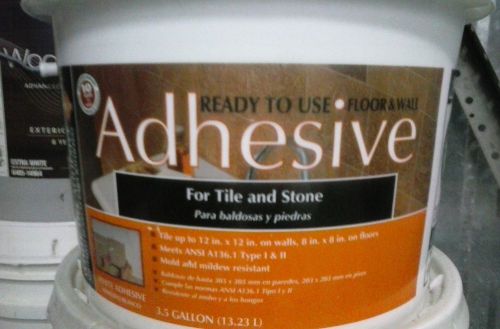 TEC, Tile and Stone Adhesive White, 3.5 gal pale, Brand New Unopened.