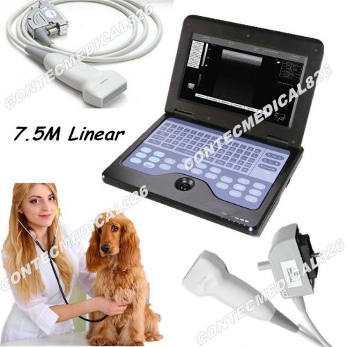 Vet cms600p2 veterinary ultrasound scanner laptop systems 7.5m linear probe+bag for sale