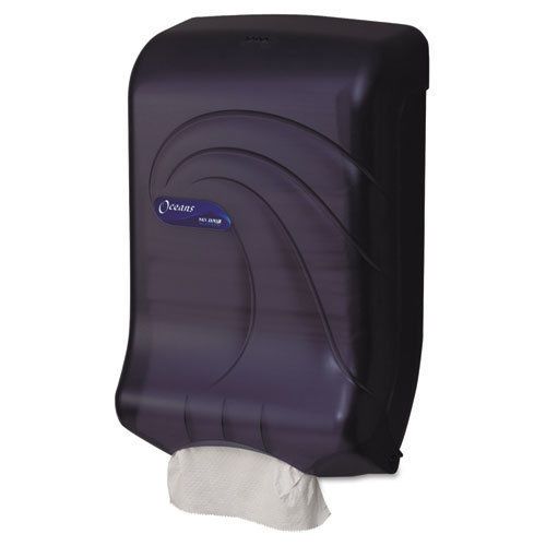 &#034;san jamar oceans ultrafold towel dispenser, transparent black - sjmt1790tbk&#034; for sale
