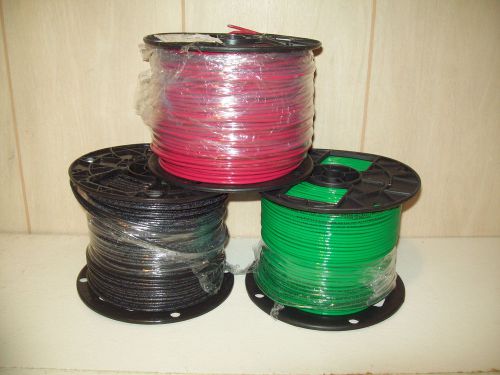 500&#039; black,red,green #12awg solid copper THHN/THWN ! Free Shipping ! NEW