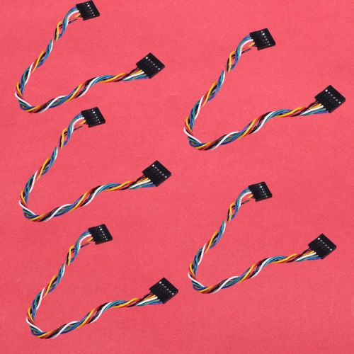 5pcs XH2.54-6P 2.54mm 20cm Dupont Wire Cable Female to Female 6P-6P Connector