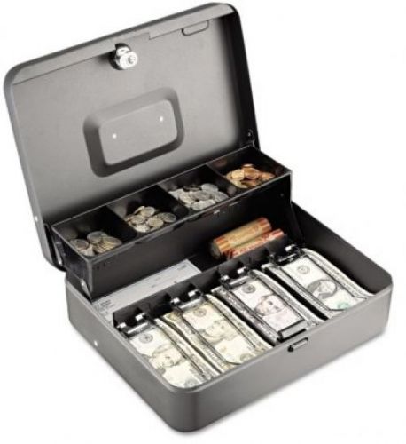 SteelMaster - Tiered Cash Box With Bill Weights, 12 In, Cam Key Lock -
