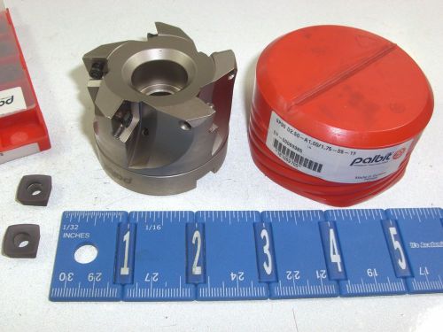 PALBIT 2-1/2&#034; HIGH FEED INDEXABLE FACE MILL WITH CARBIDE INSERTS