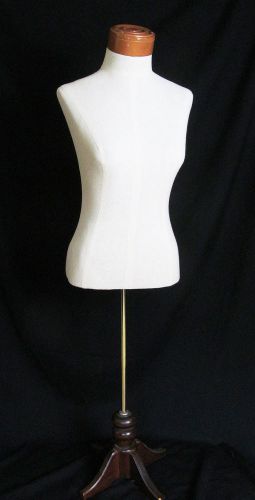 Dress Form CLOTHING DISPLAY Mannequin Female DARK WOOD  4 FOOT ADJUSTABLE STAND