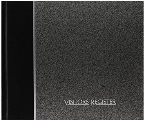 NATIONAL Brand Visitor&#039;s Register Book, Black, 8.5 x 9.875&#034; 64 Sheets (57802)