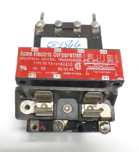 ACME 50VA CONTROL TRANSFORMER TA-1-81210