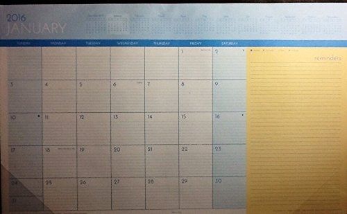 2016 Desk Pad Monthly Planner Calendar 11&#034; X 17&#034; ~ Deskpad Appointment Office