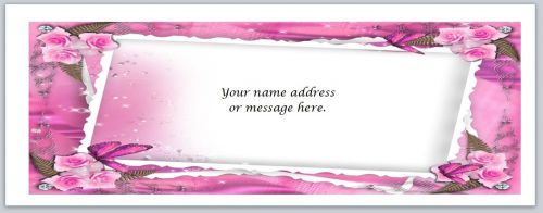 30 Personalized Return Address Labels Flowers Butterflies Buy3 get1 free (bo644)