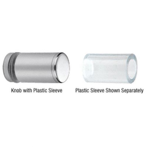 Crl chrome cylinder style single-sided shower door knob with plastic sleeve for sale