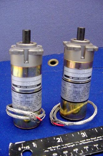 PAIR OF NEW, UNUSED MADE FOR MILITARY (MIL. SPEC.) 27.5VDC - 85RPM GEARMOTORS