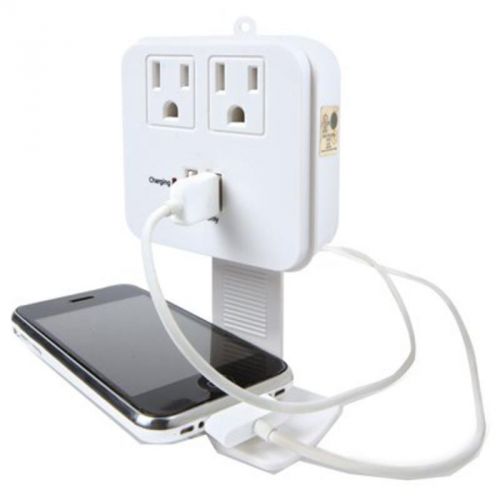 2-Outlet Surge Tap With 2 Usb Ports White Master Electrician Power Strips CT-023
