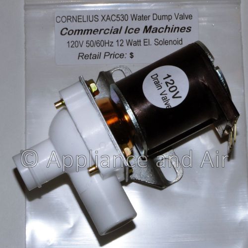 Cornelius 165637008 ice maker water solenoid purge / dump valve 120v ships today for sale