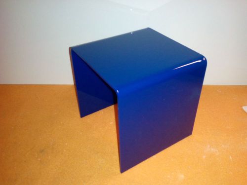 ACRYLIC DISPLAY STAND /  BLUE COLOR RISER 5 X 5 X 5 DURABLE COLORFUL ACRYLIC