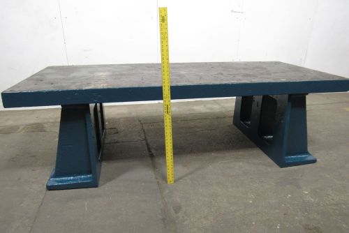 97&#034;x40&#034; Vintage 1950&#039;s Cast Iron Welding Layout Work Table 3-3/4&#034; Solid Top
