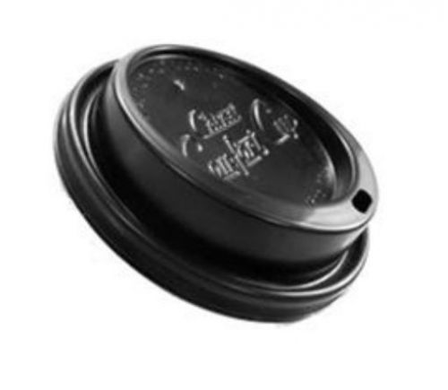 Chinet 89344 Black Plastic Dome Lid for 12 oz., 16 oz., and 20 oz. Comfort Cups